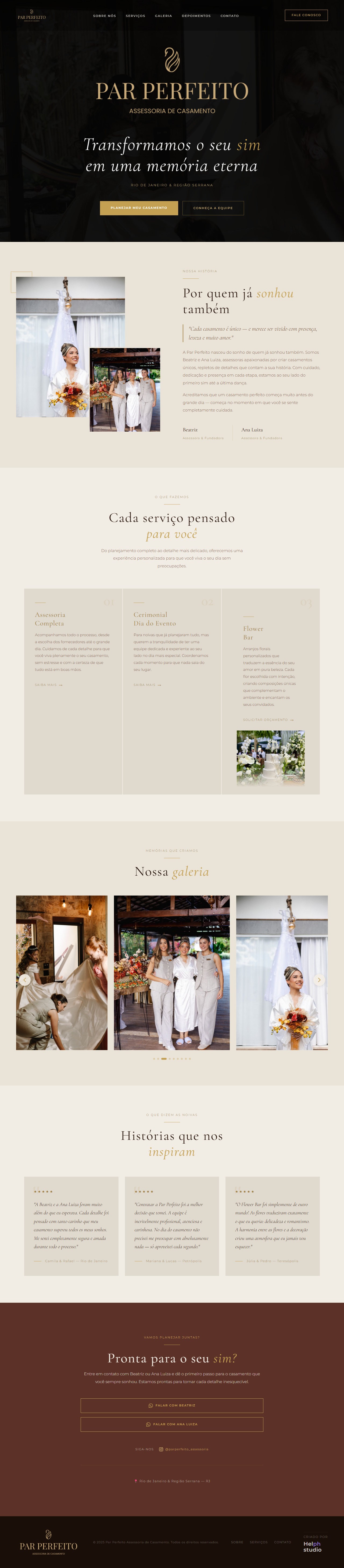 Par Perfeito Assessoria de Casamento — prévia do site